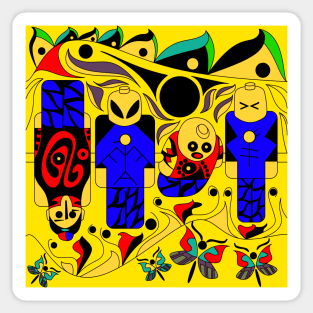 alien in soccer mayan suits ecopop Sticker